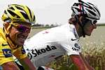 Andy Schleck w�hrend der 21. Etappe der Tour de France 2009